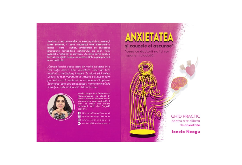 coperta carte Anxietatea autoare Ionela Neagu realizata de Emilia Furduiu si Emilitopia Design