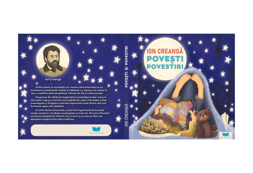 coperta carte Povesti si povestiri autor Ion Creanga realizata de Emilia Furduiu si Emilitopia Design