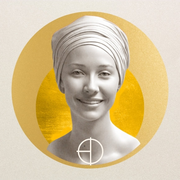 femeie vesela cu turban simulare digitala Emilitopia Design da suflet afacerii tale cu strategie si identitate de brand